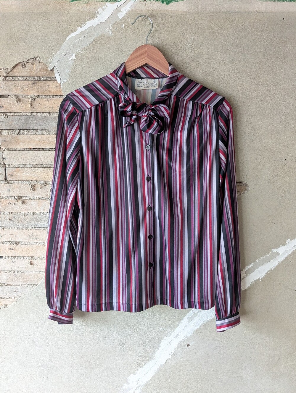 1970s Vintage Striped Blouse